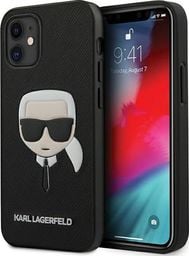  Karl Lagerfeld Karl Lagerfeld KLHCP12MSAKHBK iPhone 12/12 Pro 6,1 czarny/black hardcase Saffiano Ikonik Karl`s Head uniwersalny