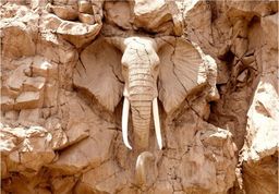  DecoNest Fototapeta - Kamienny słoń (RPA) - 100X70