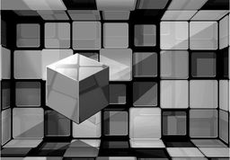  DecoNest Fototapeta - Kosta Rubika w szarościach - 200X140