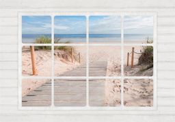  DecoNest Fototapeta - Okno plaża - 150X105
