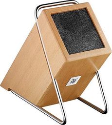 WMF Blok noża WMF bez noża, niewyposażony, drewno, drewno bukowe, pusty, na 5-6 noży, z plastikową wkładką szczotkową