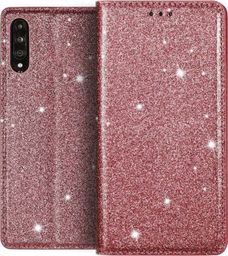  Etui HUAWEI Y6P portfel z klapką Flip Magnet Shine Brokat różowe