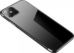  Hurtel Clear Color case żelowy pokrowiec etui z metaliczną ramką iPhone 12 6,7'' czarny