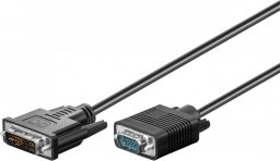 Kabel Goobay DVI-I - D-Sub (VGA) 2m czarny (50990)