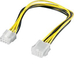  Goobay ATX/EPS 8-pin - ATX/EPS 8-pin, 0.28m, Czarno-żółty (51361)