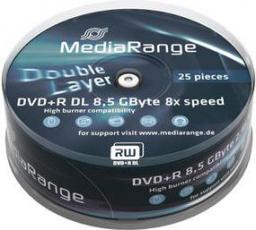 MediaRange DVD-R DL 8.5 GB 8x 25 sztuk (MR469)