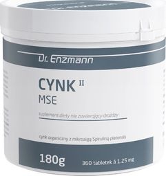 Dr Enzmann Cynk Dwuwartościowy Mse Naturalny Cynk 2-Wartościowy 360 Tabletek