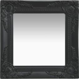  vidaXL Lustro ścienne w stylu barokowym, 40x40 cm, czarne