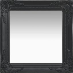  vidaXL Lustro ścienne w stylu barokowym, 50x50 cm, czarne