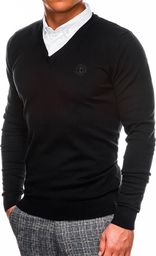 Ombre Sweter męski E120 - czarny XXL