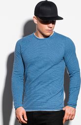 Ombre Sweter męski E121 - błękitny M