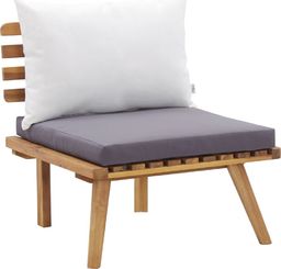  vidaXL Krzesło ogrodowe z poduszkami, lite drewno akacjowe