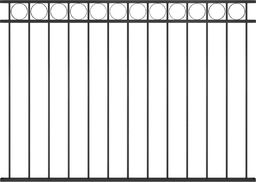  vidaXL Panel ogrodzeniowy, stalowy, 1,7 x 1,2 m, czarny