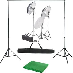 Zestaw studyjny vidaXL Fotograficzny zestaw studyjny z lampami i tłem