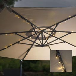  HI HI Sznur lampek solarnych LED pod parasol ogrodowy, 130 cm