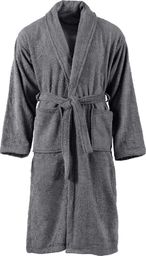 vidaXL Szlafrok unisex z frotte, 100% bawełna, antracytowy, rozmiar XL