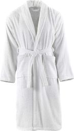 vidaXL Szlafrok unisex z frotte, 100% bawełna, biały, rozmiar M