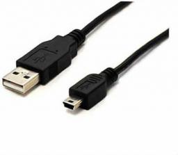 Kabel USB Sharkoon USB-A - miniUSB 1 m Czarny (4044951015566)