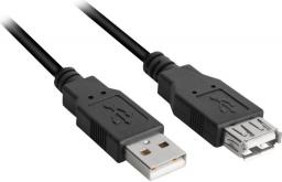 Kabel USB Sharkoon USB-A - USB-A 0.5 m Czarny (4044951015399)