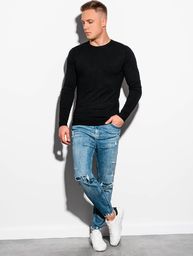 Ombre Sweter męski E177 - czarny XXL