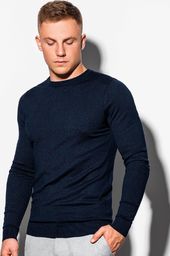 Ombre Sweter męski E177 - granatowy XL