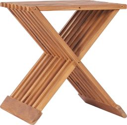  vidaXL Składany stołek, 40x32x45 cm, lite drewno tekowe