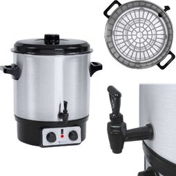 Royal Catering Podgrzewacz warnik do grzańca grzanego wina z kranem timerem stal nierdzewna 2000W 27L Garnek elektryczny do grzańca grzanego wina z kranem timerem stal nierdzewna 2000W 27L (10010838) - 1008952