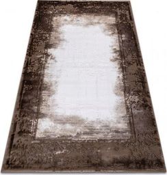  Dywany Łuszczów Dywan AKRYL VALENCIA 036 RAMKA, przecierany, vintage kość słoniowa / brązowy, 160x235 cm