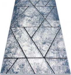  Dywany Łuszczów Dywan nowoczesny COZY 8872 Wall, geometryczny, trójkąty - Strukturalny, dwa poziomy runa niebieski, 280x370 cm