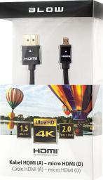 Kabel Blow HDMI Micro - HDMI 1.5m czarny (92-673#)