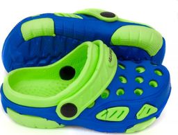 Aqua-Speed Klapki dziecięce basenowe, na plażę, chodaki LIDO niebiesko-zielone Aqua-Speed Rozmiar 20