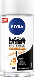  Nivea Nivea Dezodorant BLACK& WHITE INVISIBLE Ultimate Impact 5in1 roll-on 50ml