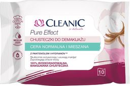  Cleanic Pure Effect Chusteczki Do Demakijażu Cera Normalna i Mieszana 10 sztuk