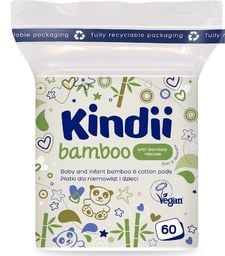  Kindii Kindii Bamboo Bambusowe Płatki kosmetyczne dla dzieci i niemowląt 1op.-60szt