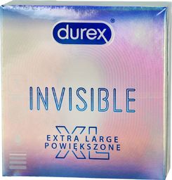  Durex  Durex Prezerwatywy Invisible Extra Large XL - powiększone 1op.-3szt