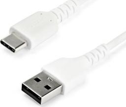 Kabel USB StarTech USB-A - USB-C 1 m Biały (RUSB2AC1MW)