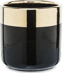  Osłonka ceramiczna 10 x 10,5 x 10,5 cm (czarna ze złotym zdobieniem)