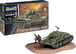  Revell Revell REV-03294 T-34/76 model 1940, model czołgu 1:76, zabawki 8,1 cm, nielakierowane