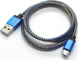 Kabel USB Mikrusy USB-A - 1 m Niebieski