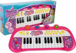  Lean Sport Pianinko Keyboard 24 klawisze Różowe