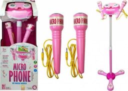  Lean Sport Mikrofon Zestaw Karaoke Różowy Statyw Telefon