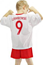 Reda Komplet piłkarski Reda Polska Robert Lewandowski junior biało-czerwony 146