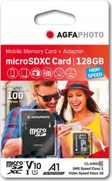 Karta AgfaPhoto Agfa MicroSD MicroSDXC 128 GB Class 10 UHS-I/U1 V10 (SB6033)