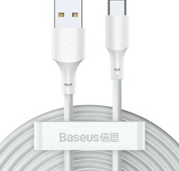 Kabel USB Baseus USB-A - USB-C 1.5 m Biały (TZCATZJ-02)