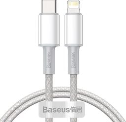 Kabel USB Baseus USB-C - Lightning 1 m Biały (6953156231924)