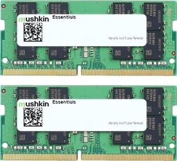 Pamięć do laptopa Mushkin Essentials, SODIMM, DDR4, 64 GB, 3200 MHz, CL22 (MES4S320NF32GX2)