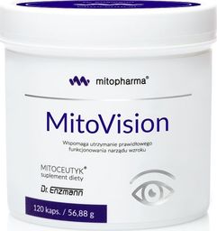 Dr Enzmann Mitovision 120 Kaps. Dr Enzmann Tauryna Koenzym Q10 Kwas Alfa Liponowy Cynk Niacyna Luteina