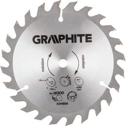  Graphite Tarcza do pilarki (Circular saw blades with HM tips 150x10mm, 1.6 mm , 24 teeth, Energy+)