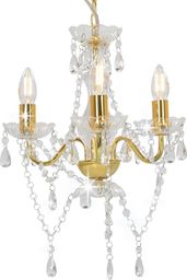Lampa wisząca Lumes Złoty żyrandol kryształowy w stylu glamour - EX95-Zeus