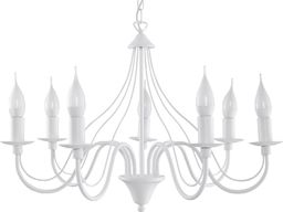 Lampa wisząca Lumes Żyrandol retro świecznik E755-Minerwi - biały